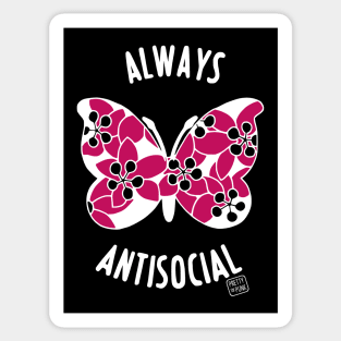 Always Antisocial Butterfly Sticker